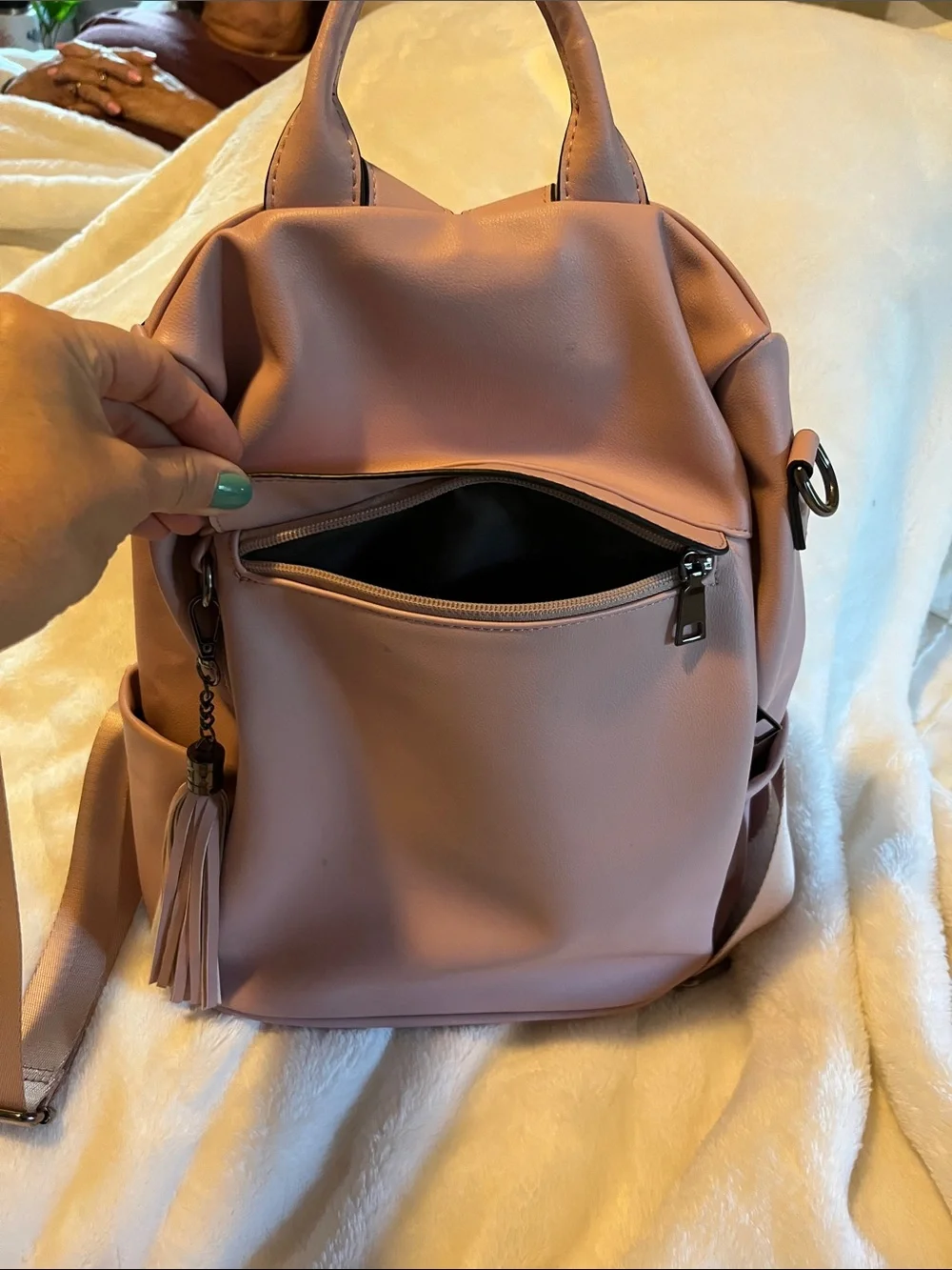 Stylish Blush Pink Women’s Backpack Tote